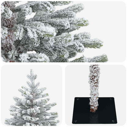 vidaXL Artificial Hinged Christmas Tree 150 cm PVC and Metal