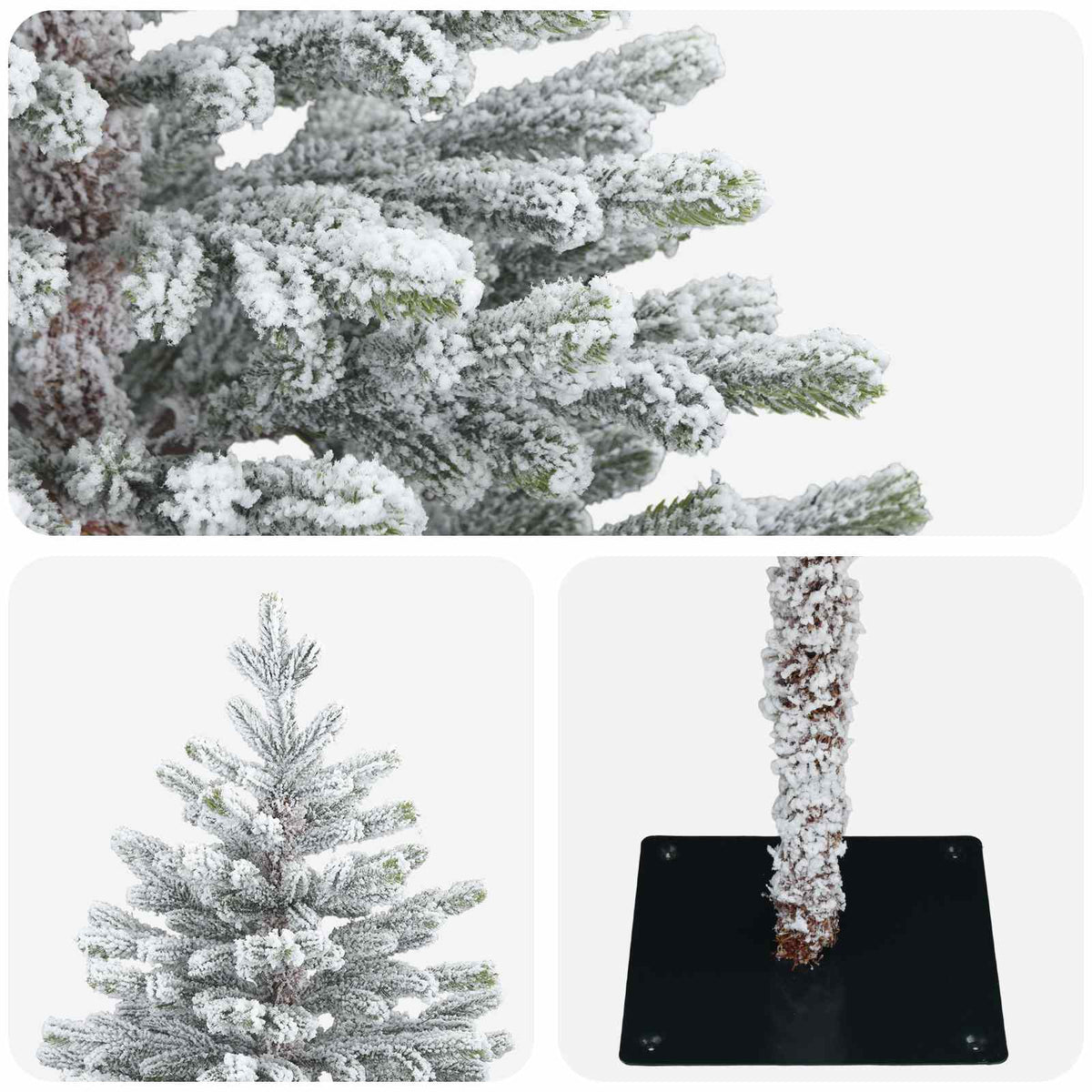 vidaXL Artificial Hinged Christmas Tree 180 cm PVC and Metal