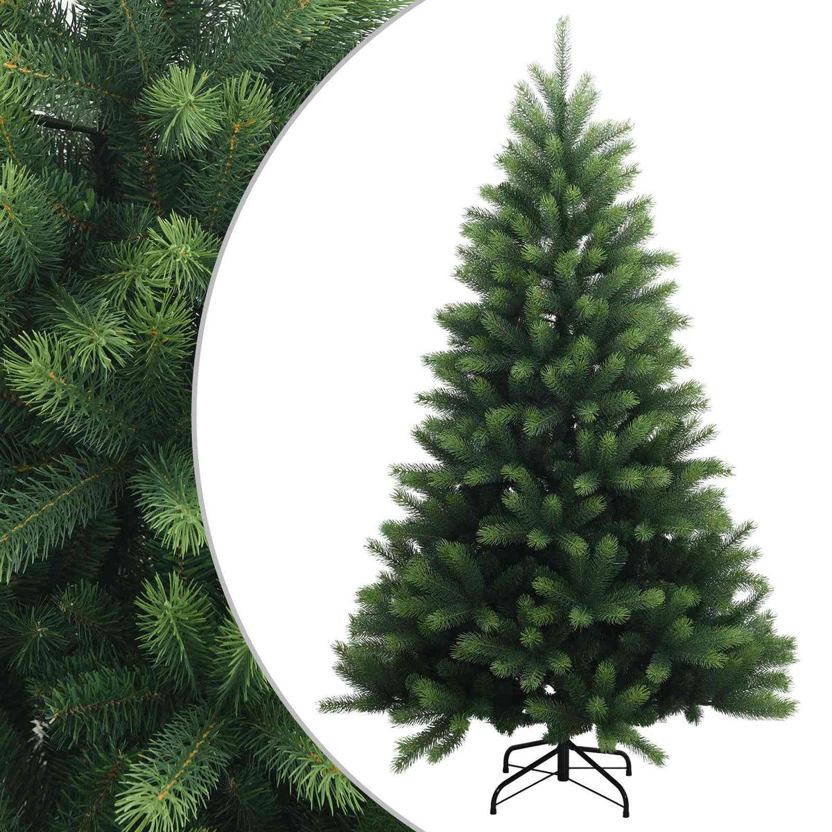 vidaXL Artificial Hinged Christmas Tree 120 cm PVC and Metal Green
