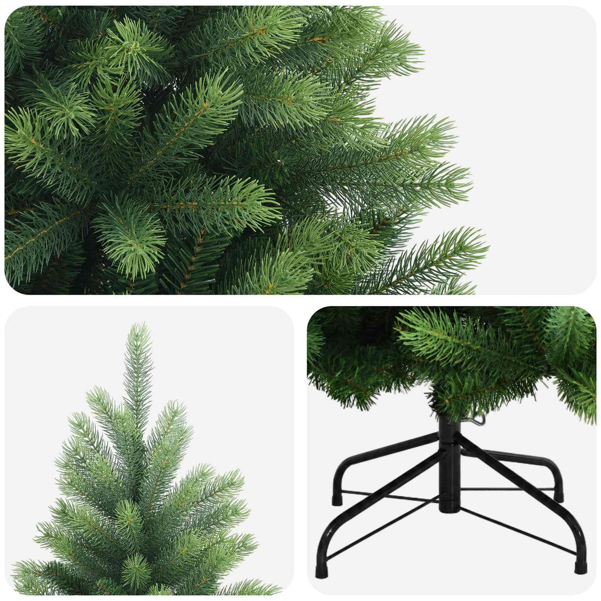 vidaXL Artificial Hinged Christmas Tree 150 cm PVC and Metal Green