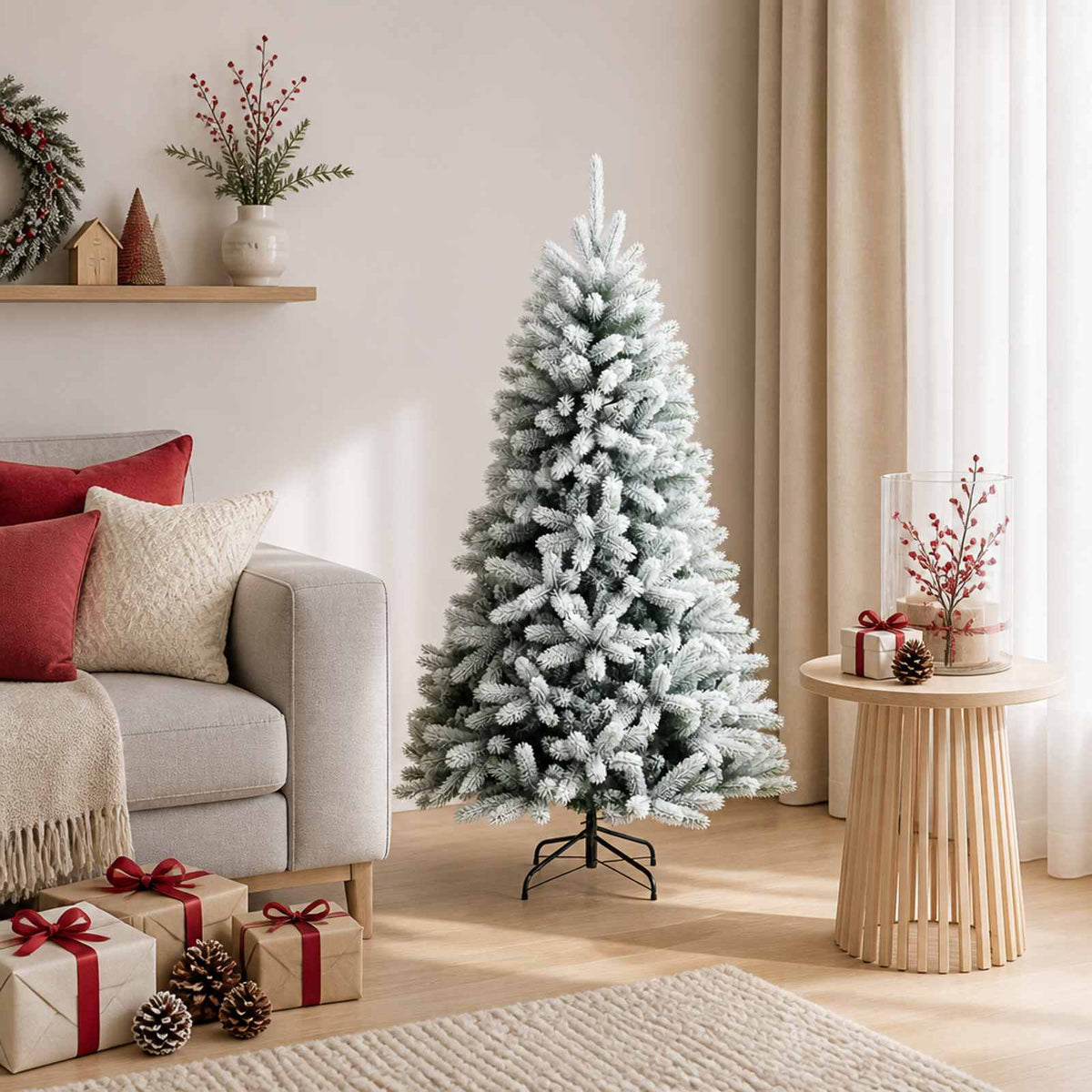 vidaXL Artificial Hinged Christmas Tree 120 cm PVC and Metal