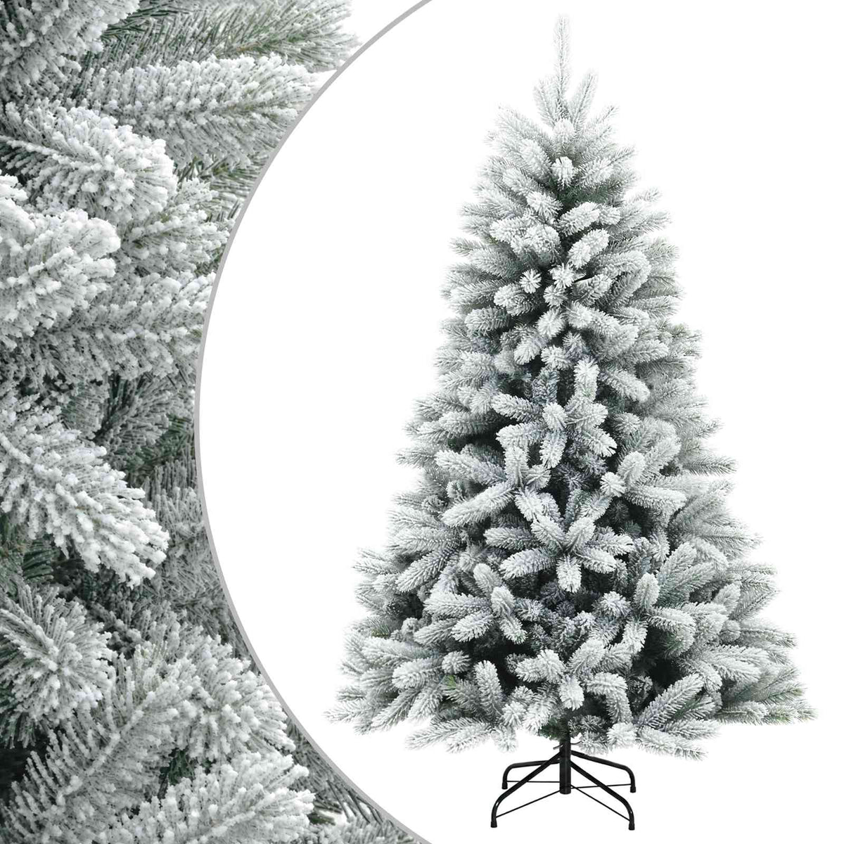 vidaXL Artificial Hinged Christmas Tree 180 cm PVC and Metal