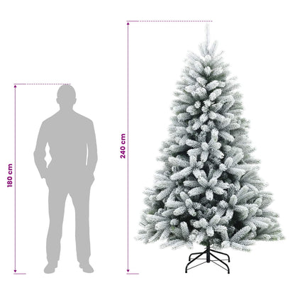 vidaXL Artificial Hinged Christmas Tree 240 cm PVC and Metal