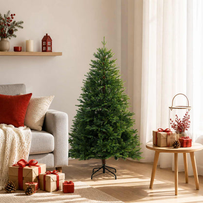 vidaXL Artificial Hinged Christmas Tree 120 cm PVC and Metal Green