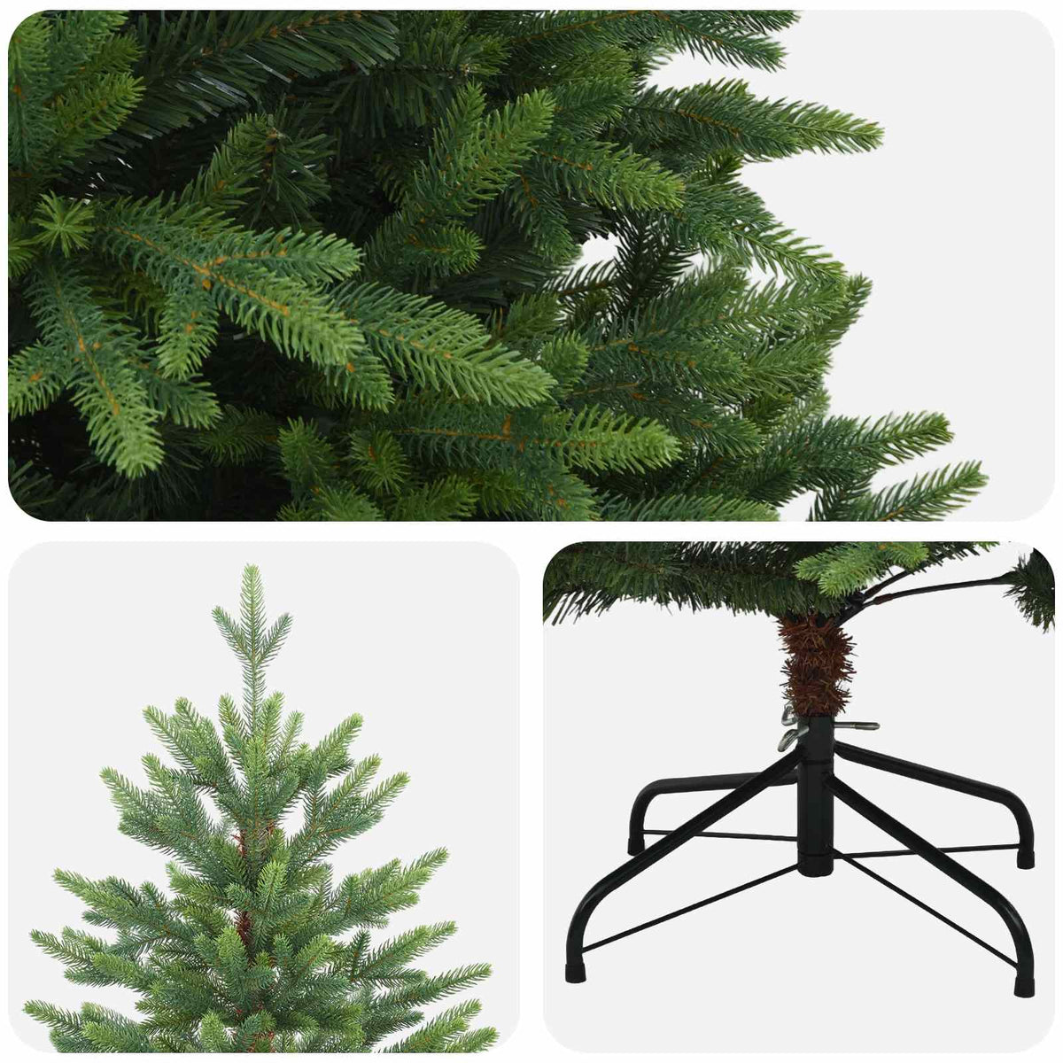 vidaXL Artificial Hinged Christmas Tree 120 cm PVC and Metal Green