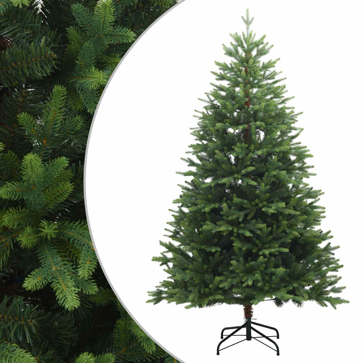 vidaXL Artificial Hinged Christmas Tree 120 cm PVC and Metal Green