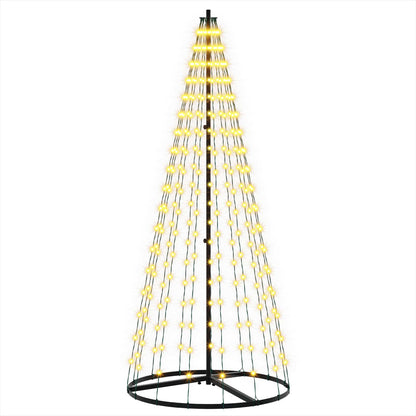 vidaXL LED Christmas Tree 165 cm 270 LEDs Warm White Steel Black