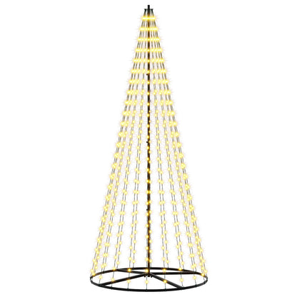 vidaXL LED Christmas Tree 235 cm 500 LEDs Warm White Steel Black