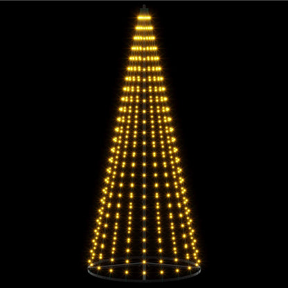 vidaXL LED Christmas Tree 235 cm 500 LEDs Warm White Steel Black