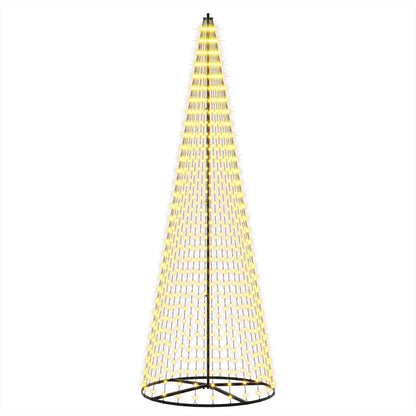 vidaXL LED Christmas Tree 285 cm 744 LEDs Warm White Steel Black