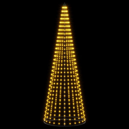 vidaXL LED Christmas Tree 285 cm 744 LEDs Warm White Steel Black