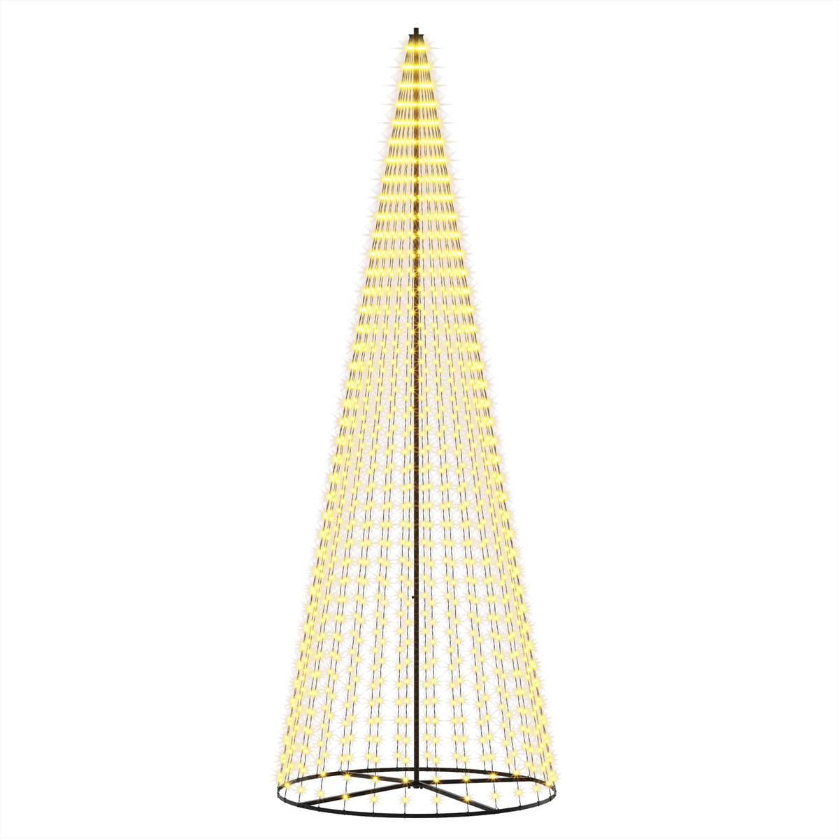 vidaXL LED Christmas Tree 385 cm 1148 LEDs Warm White Steel Black