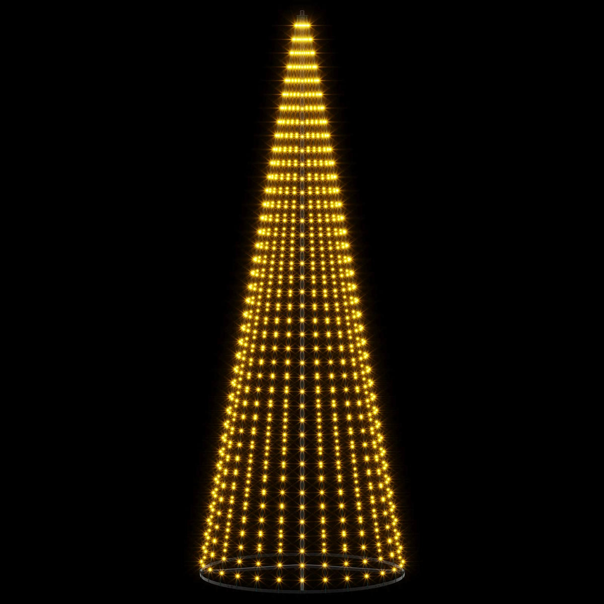 vidaXL LED Christmas Tree 385 cm 1148 LEDs Warm White Steel Black