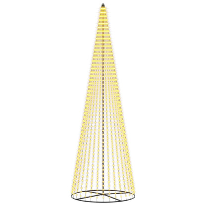 vidaXL LED Christmas Tree 485 cm 1632 LEDs Warm White Steel Black