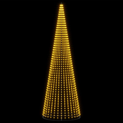 vidaXL LED Christmas Tree 485 cm 1632 LEDs Warm White Steel Black