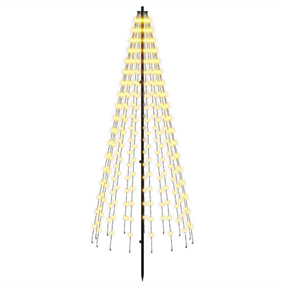 vidaXL LED Christmas Tree 165 cm 270 LEDs Warm White Steel Black