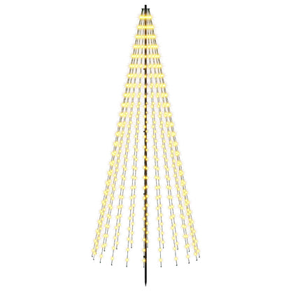 vidaXL LED Christmas Tree 235 cm 500 LEDs Warm White Steel Black