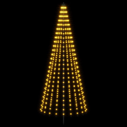vidaXL LED Christmas Tree 235 cm 500 LEDs Warm White Steel Black
