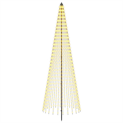 vidaXL LED Christmas Tree 285 cm 744 LEDs Warm White Steel Black