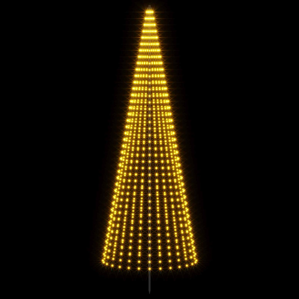 vidaXL LED Christmas Tree 385 cm 1148 LEDs Warm White Steel Black