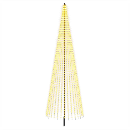vidaXL LED Christmas Tree 485 cm 1632 LEDs Warm White Steel Black