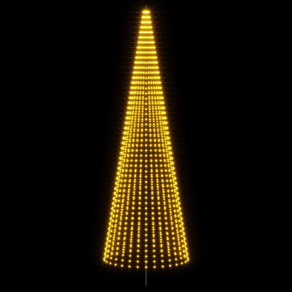 vidaXL LED Christmas Tree 485 cm 1632 LEDs Warm White Steel Black