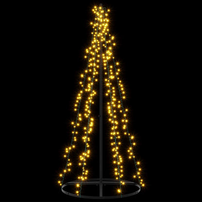 vidaXL LED Christmas Tree 165 cm 540 LEDs Warm White Steel Black