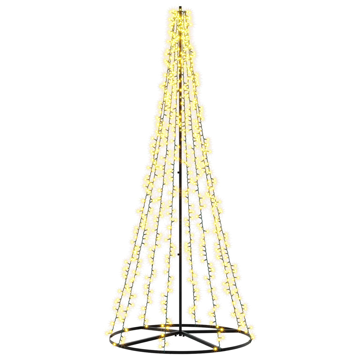 vidaXL LED Christmas Tree 235 cm 1000 LEDs Warm White Steel Black
