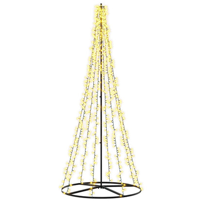vidaXL LED Christmas Tree 235 cm 1000 LEDs Warm White Steel Black