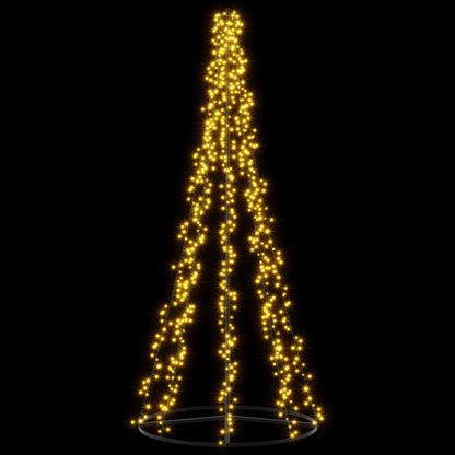 vidaXL LED Christmas Tree 235 cm 1000 LEDs Warm White Steel Black