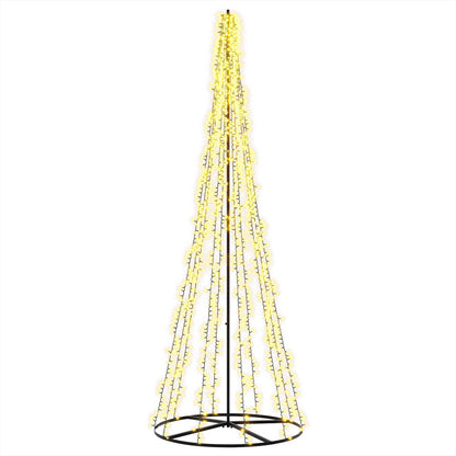 vidaXL LED Christmas Tree 285 cm 1550 LEDs Warm White Steel Black