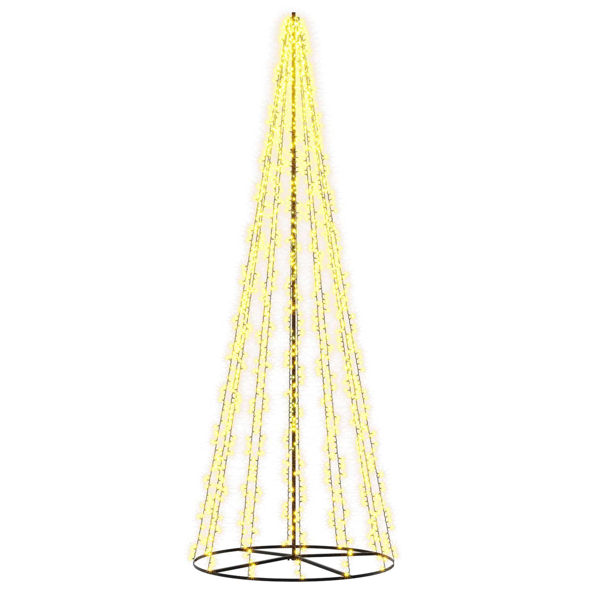 vidaXL LED Christmas Tree 385 cm 2460 LEDs Warm White Steel Black