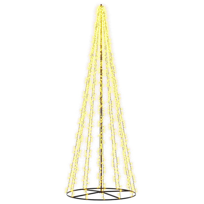 vidaXL LED Christmas Tree 385 cm 2460 LEDs Warm White Steel Black