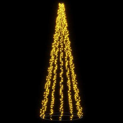 vidaXL LED Christmas Tree 385 cm 2460 LEDs Warm White Steel Black
