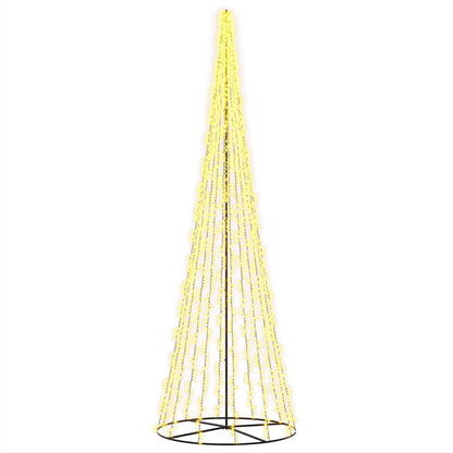 vidaXL LED Christmas Tree 485 cm 3000 LEDs Warm White Steel Black