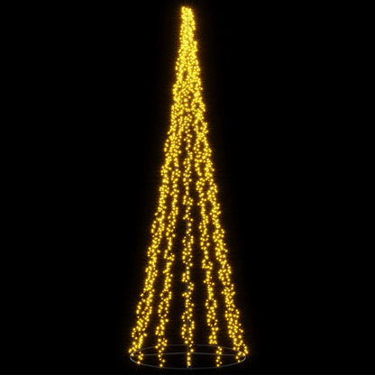 vidaXL LED Christmas Tree 485 cm 3000 LEDs Warm White Steel Black