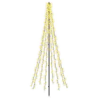 vidaXL LED Christmas Tree 235 cm 1000 LEDs Warm White Steel Black
