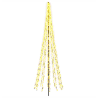 vidaXL LED Christmas Tree 485 cm 3000 LEDs Warm White Steel Black