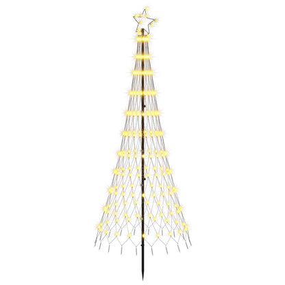 vidaXL LED Christmas Tree 180 cm 230 LEDs Warm White Steel Black