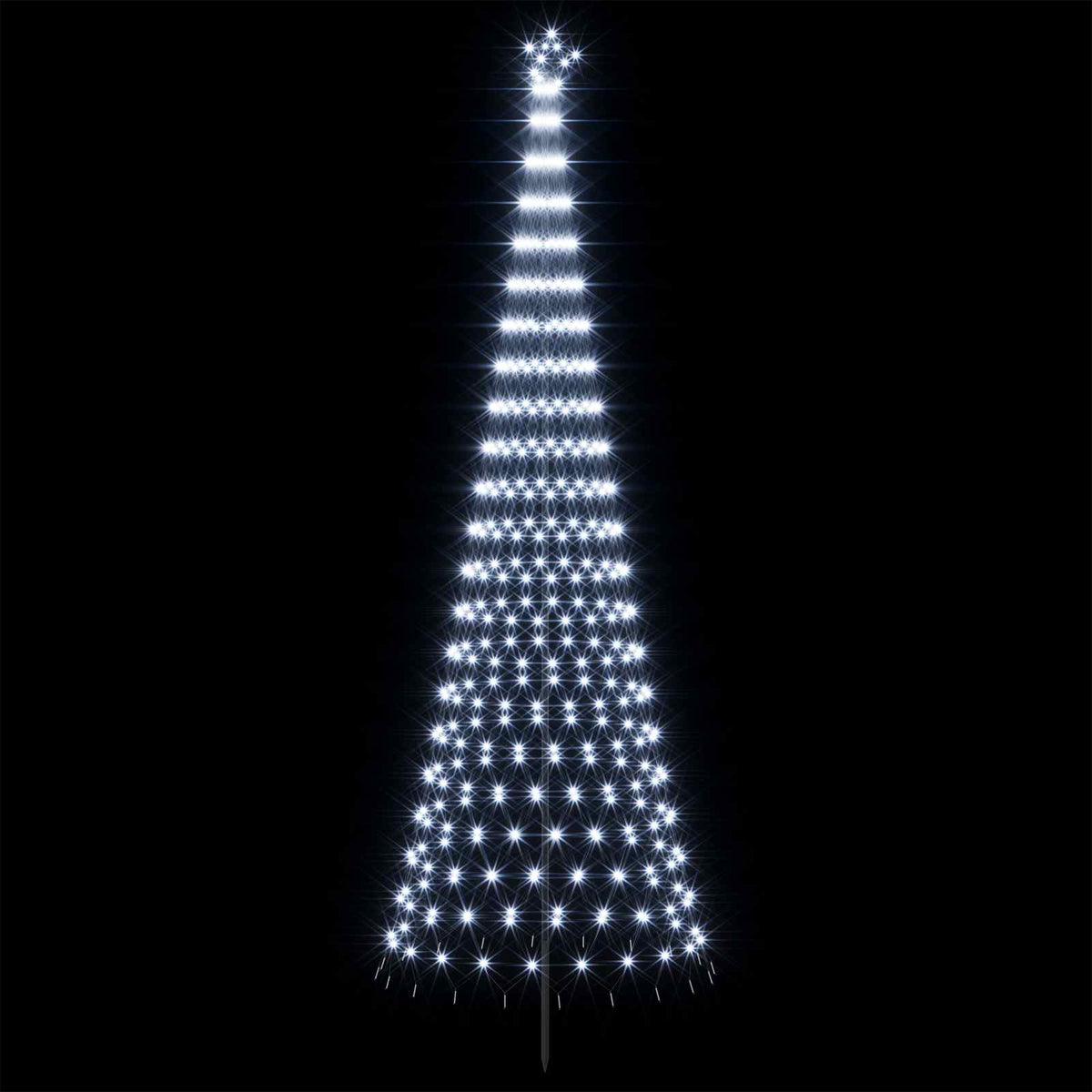 vidaXL LED Christmas Tree 400 cm 450 LEDs Cool White Steel Black