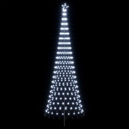 vidaXL LED Christmas Tree 400 cm 450 LEDs Cool White Steel Black