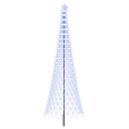 vidaXL LED Christmas Tree 400 cm 450 LEDs Blue Steel Black