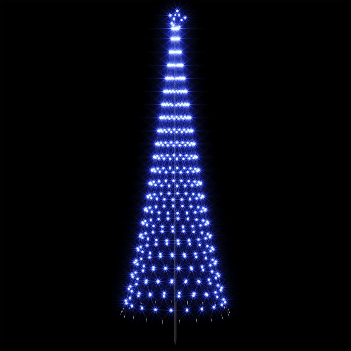 vidaXL LED Christmas Tree 400 cm 450 LEDs Blue Steel Black
