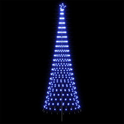 vidaXL LED Christmas Tree 400 cm 450 LEDs Blue Steel Black