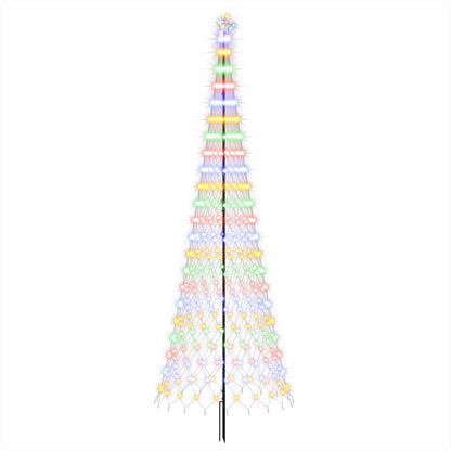vidaXL LED Christmas Tree 400 cm 450 LEDs Multicolour Steel Black