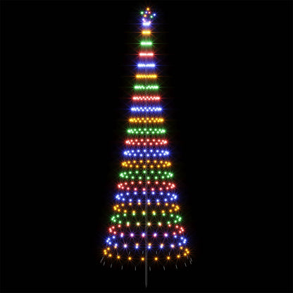 vidaXL LED Christmas Tree 400 cm 450 LEDs Multicolour Steel Black