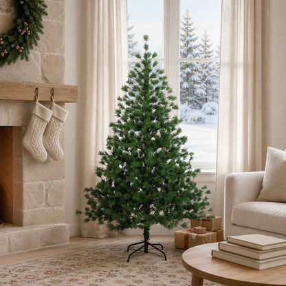 vidaXL Artificial Hinged Christmas Tree 120 cm PVC and Metal Green