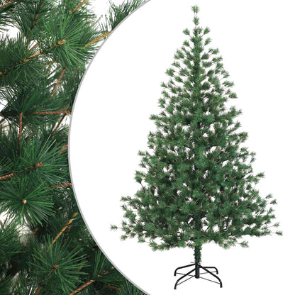 vidaXL Artificial Hinged Christmas Tree 240 cm PVC and Metal Green