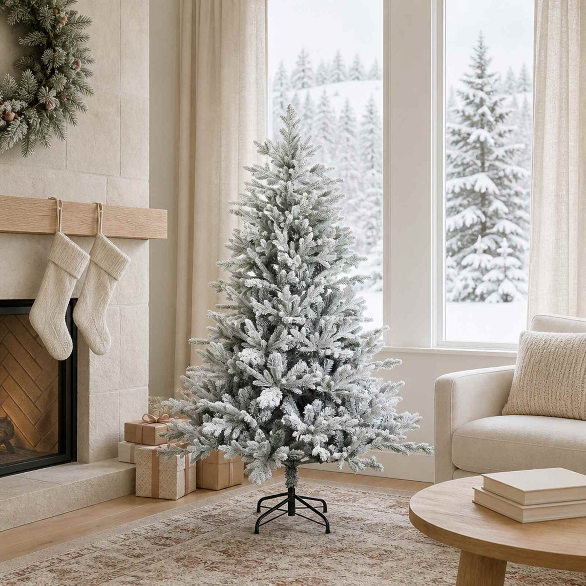 vidaXL Artificial Hinged Christmas Tree 120 cm PVC and Metal