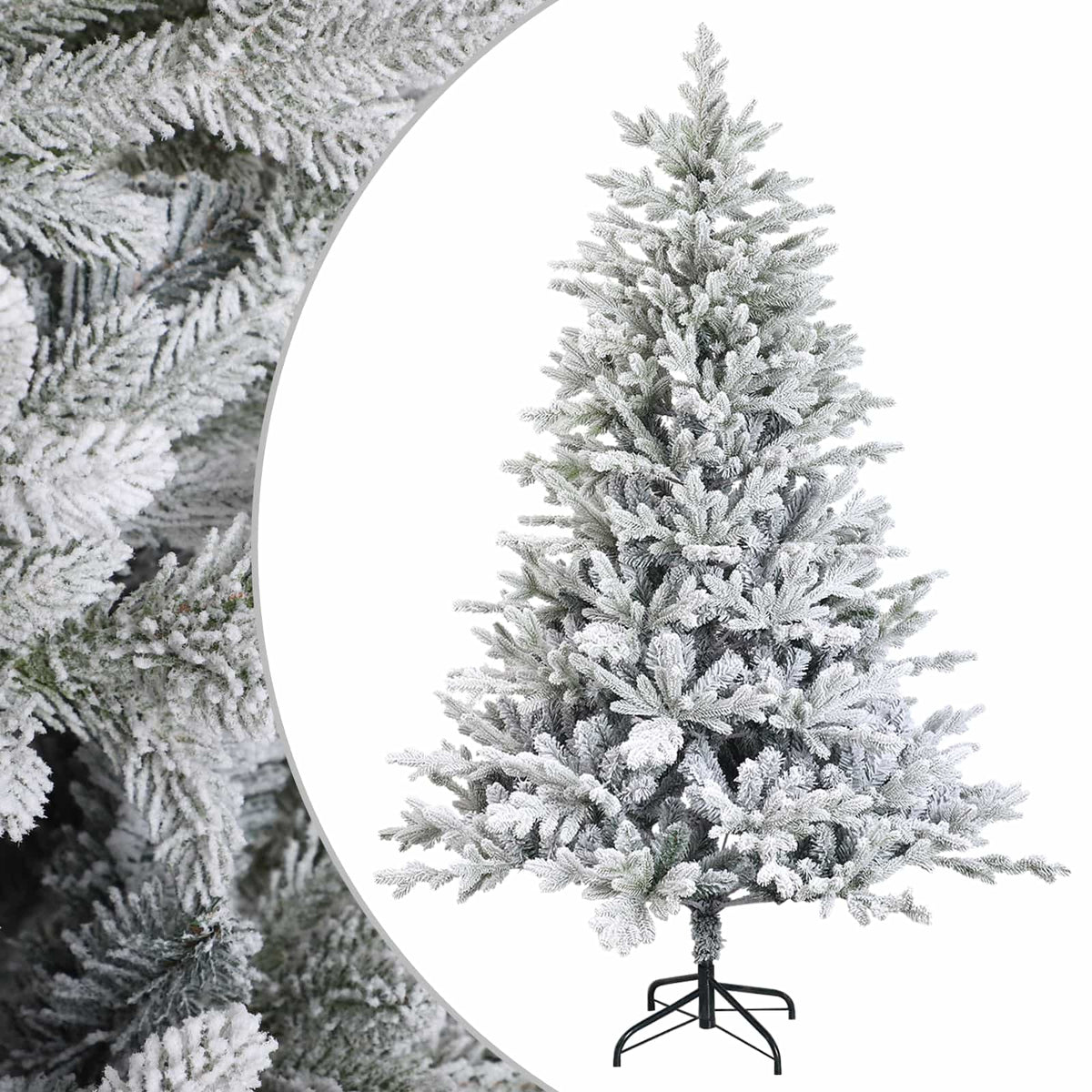 vidaXL Artificial Hinged Christmas Tree 240 cm PVC and Metal